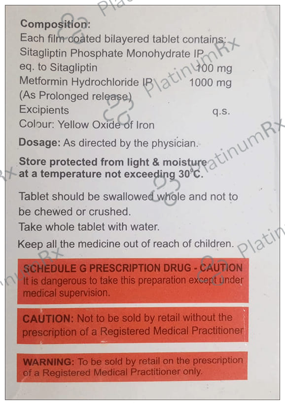 Glura M XR Forte 1000/100mg Tablet 15s
