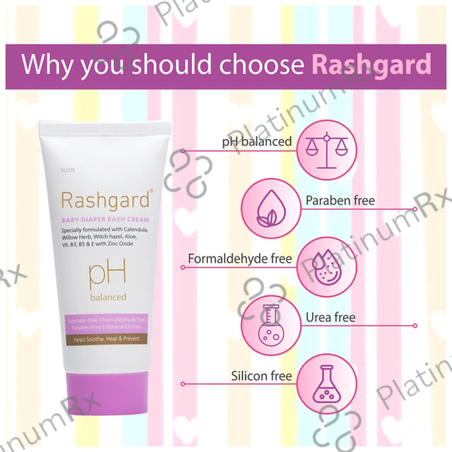 Rashgard PH Balanced Baby Diaper Rash Cream (50gm Each) 2 Tube