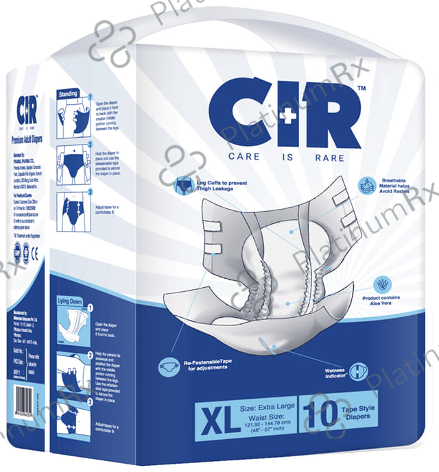 CIR Premium Adult Unisex Diaper Size XL 10s