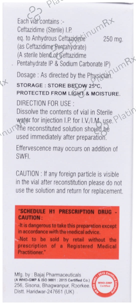 Taczid 250mg Injection