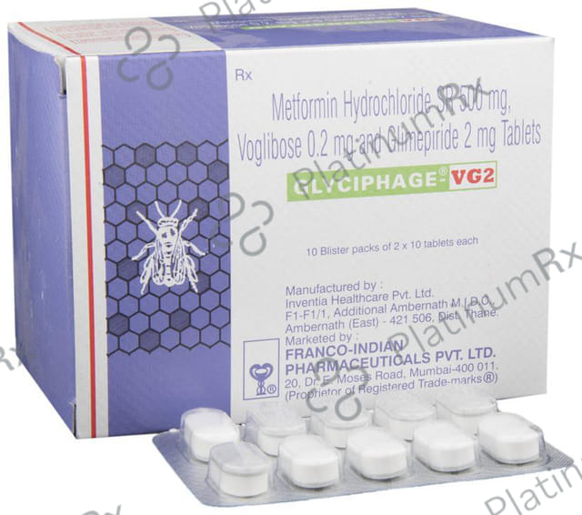 Glyciphage VG 2mg Tablet SR 10s