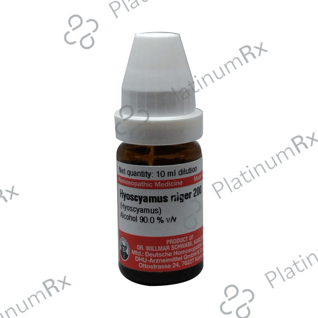 Dr Willmar Schwabe Germany Hyoscyamus Niger Dilution 200