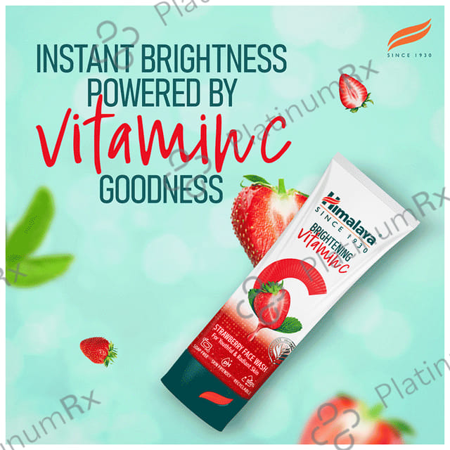 Himalaya Brightening Vitamin C Face Face Wash Strawberry 100 ml