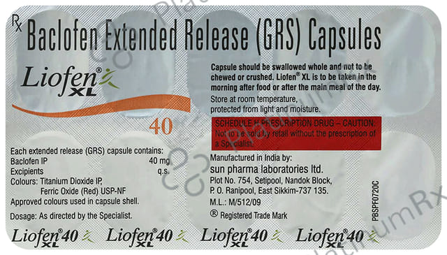 Liofen 40mg Capsule XL 10s