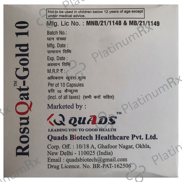 Rosuqat Gold 10/75/75mg Capsule 10s