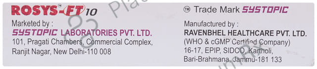 Rosys FT 145/10mg Tablet 15s