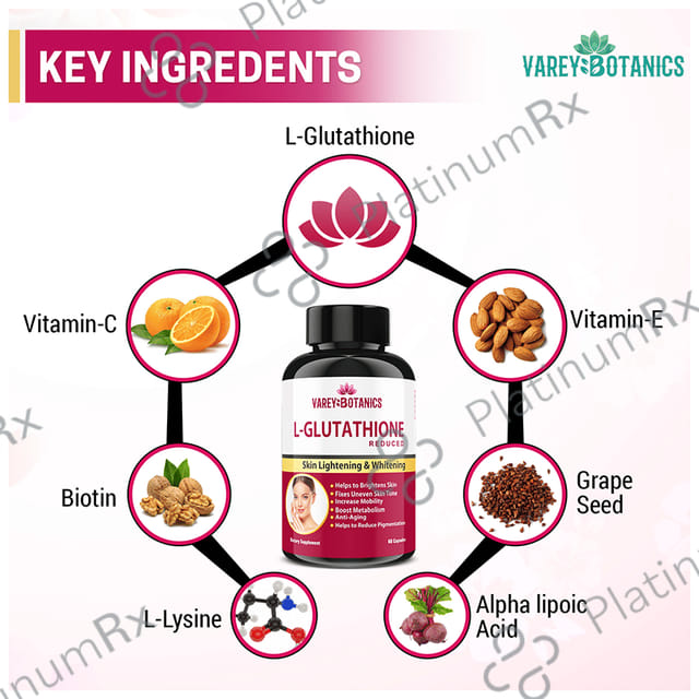 Varey Botanics L-Glutathione (Reduced) for Healthy Skin - Capsule