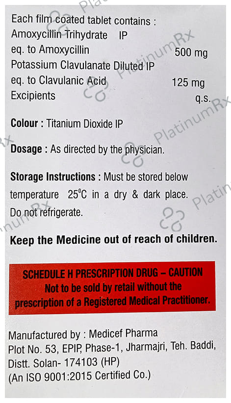 Rad CV 625mg Tablet 10s