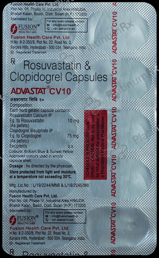 Advastat CV 10/75mg Capsule 10s