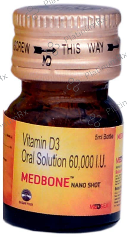 Medbone 60000IU Nano Shot Butterscotch Sugar Free Solution 5ml