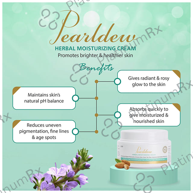 Pearldew Herbal Moisturizing Cream (50gm Each) 2 jar