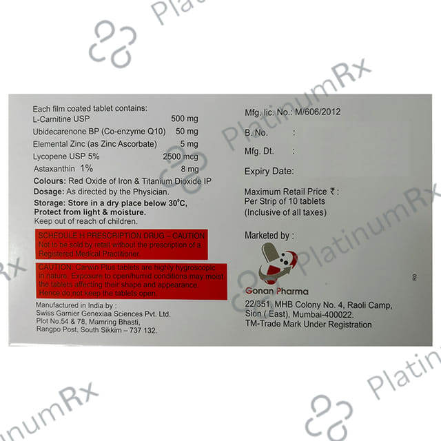 Carwin Plus Tablet 10s