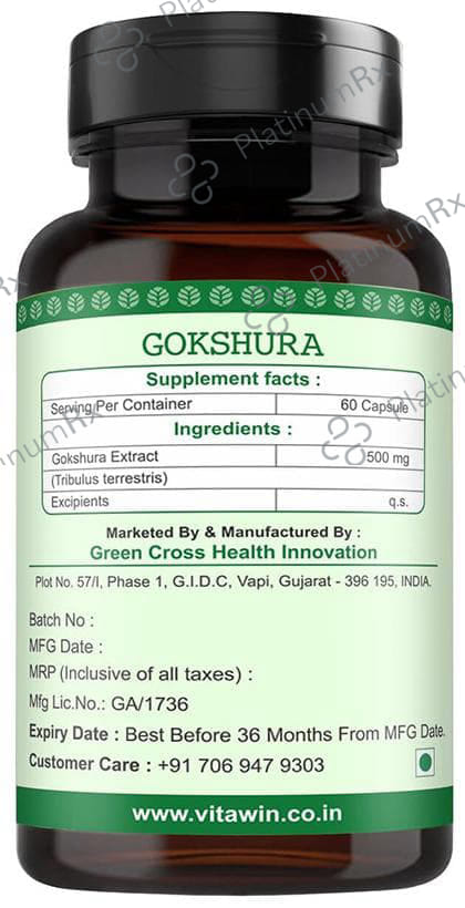 Vitawin Gokshura 500mg Capsule