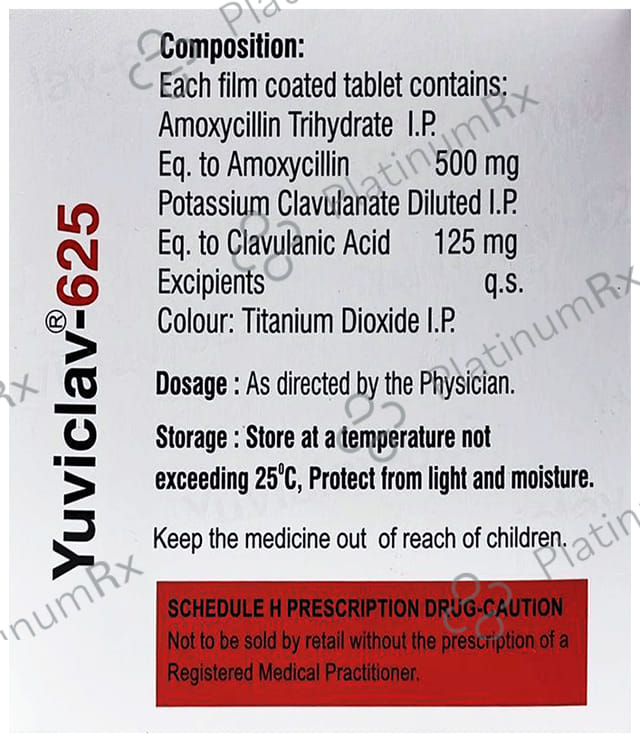Yuviclav 500mg/125mg Tablet 6 Tablet
