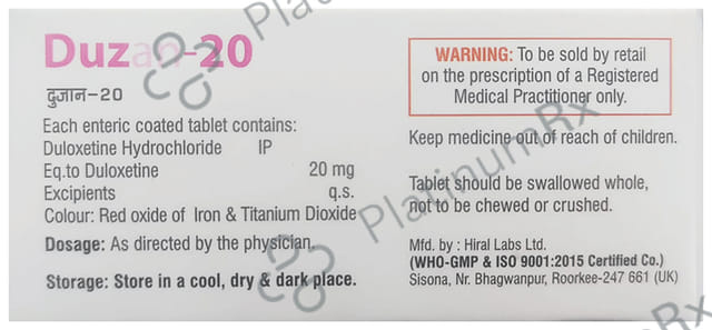 Duzan 20 Tablet