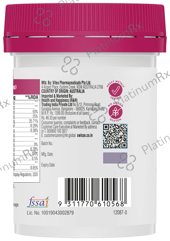 Swisse Glutathione+ Soft Capsule with Astaxanthin, Vitamin C & E, Nicotinamide for Healthy & Bright Skin