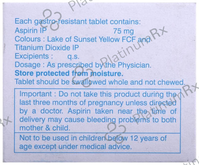 Ecosprin 75mg Tablet 14s