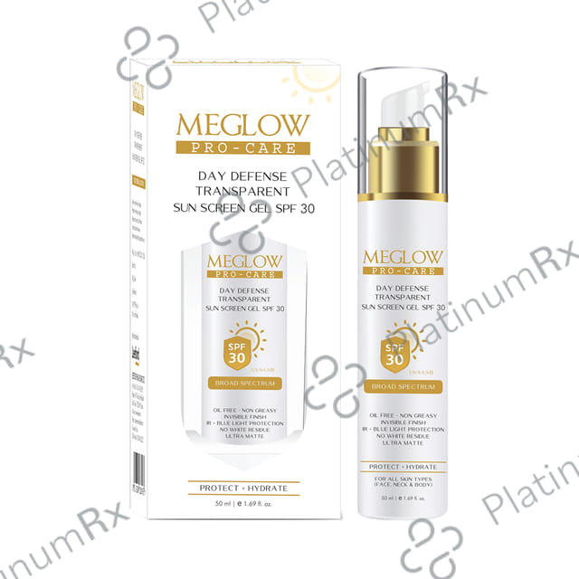Meglow Pro Care Day Defense Transparent Sun Screen SPF 30 Gel 50ml