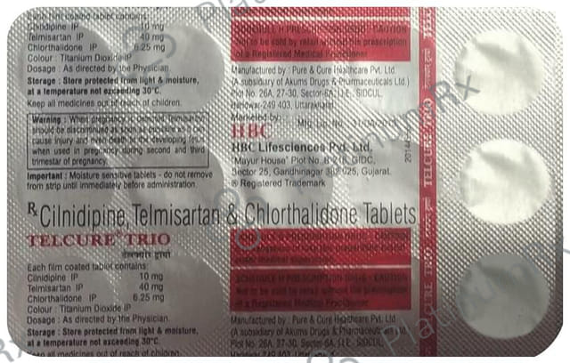 Telcure Trio 6.25/10/40mg Tablet 15s