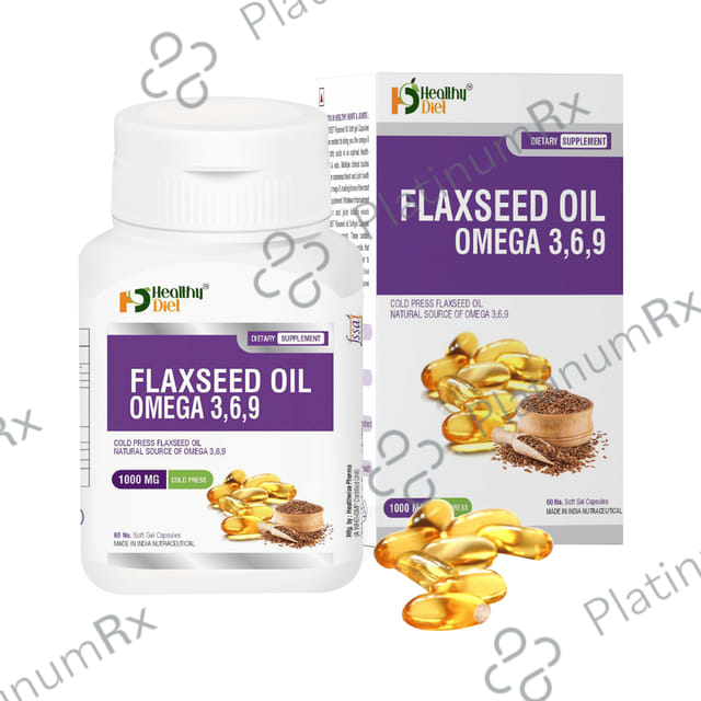 Healthy Diet Flaxseed Oil Omega 3,6,9 1000mg Soft Gel Capsule 60s