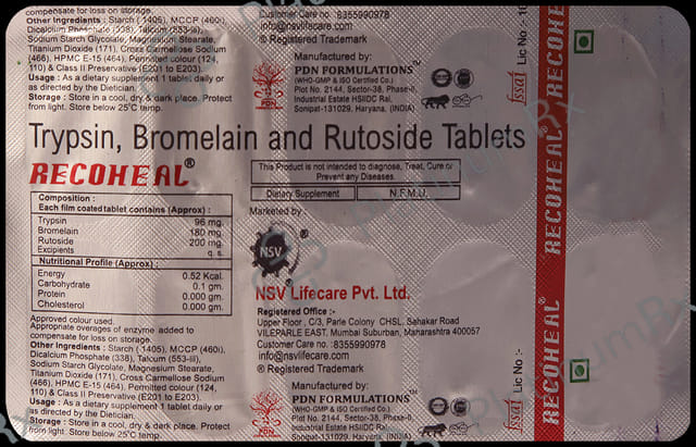 Recoheal 180mg/96mg/200mg Tablet