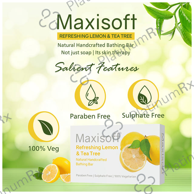Maxisoft Refreshing Lemon & Tea Tree Bathing Bar (75gm Each) 3 units