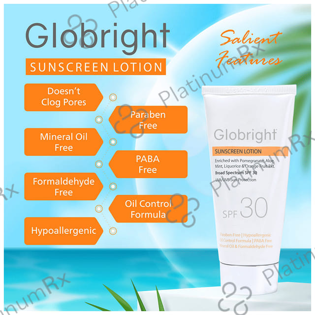 Globright Sunscreen Lotion SPF 30 (50ml Each) 4 Tube