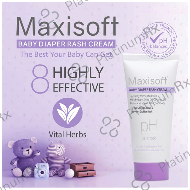 Maxisoft Baby Diaper rash Cream (50gm Each) 2 Tubes