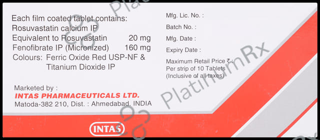 Lipitas F 160/20mg Tablet 10s