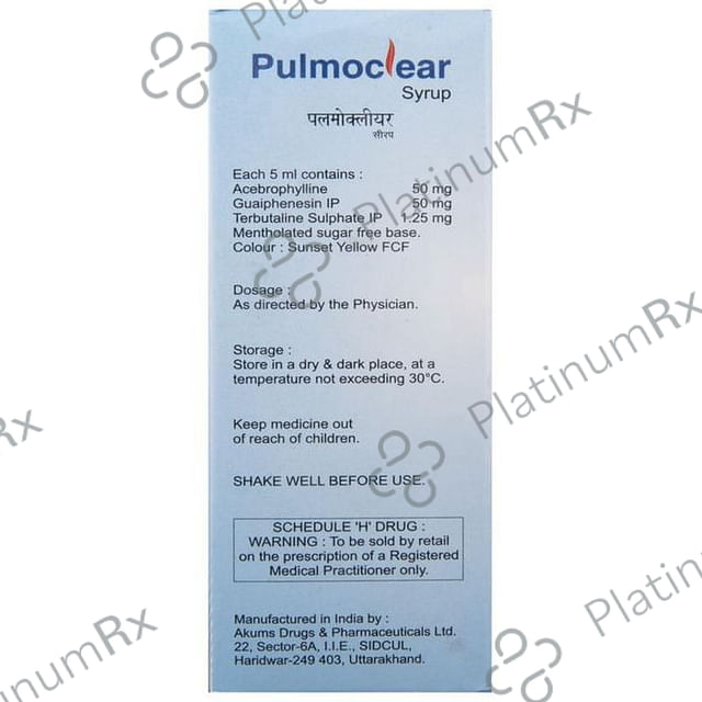 Pulmoclear Syrup 1.255/505/505