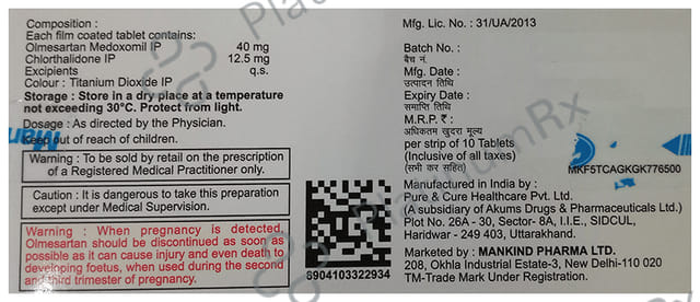 Olmetime CT 40/12.5mg Tablet 10s