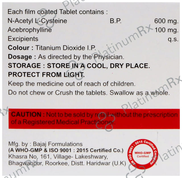 Mybro N 100mg/600mg Tablet
