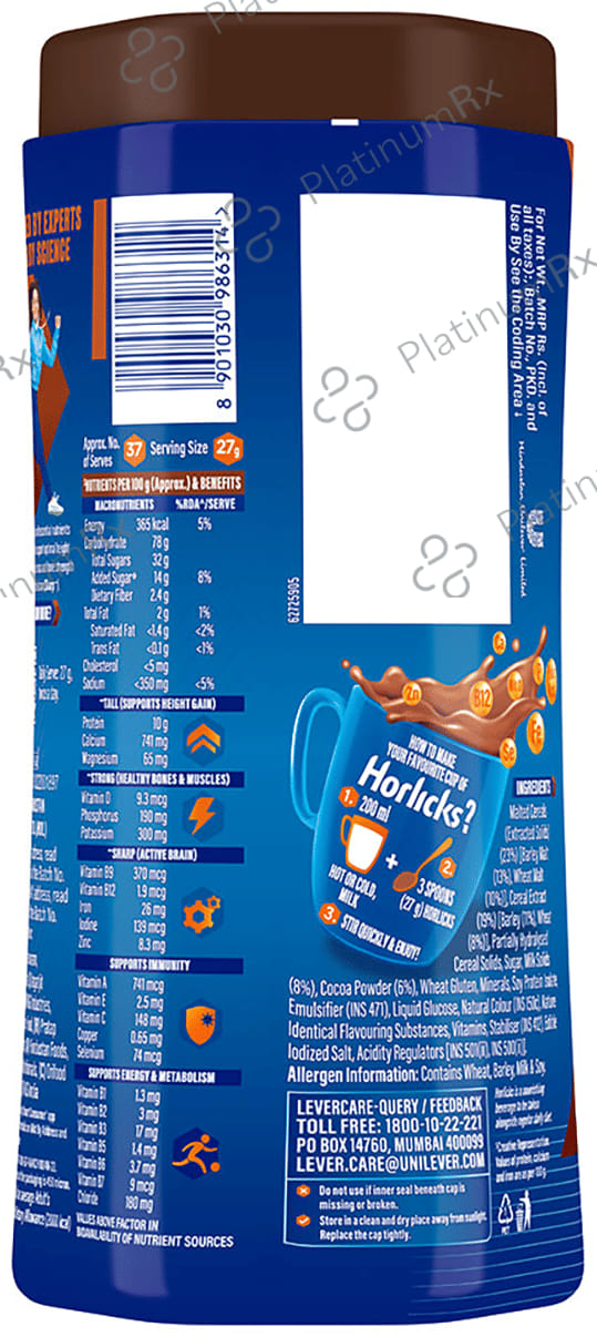 Horlicks Drink with Vitamin C, D & Zinc - For Bones & Metabolism - Flavour Chocolate Delight