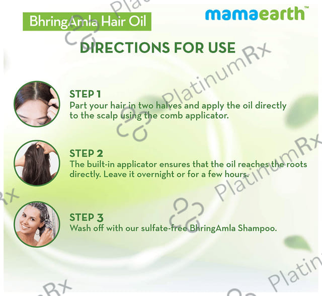 Mamaearth BhringAmla Hair Oil for All Skin Types - Mineral Oil & Silicone-Free