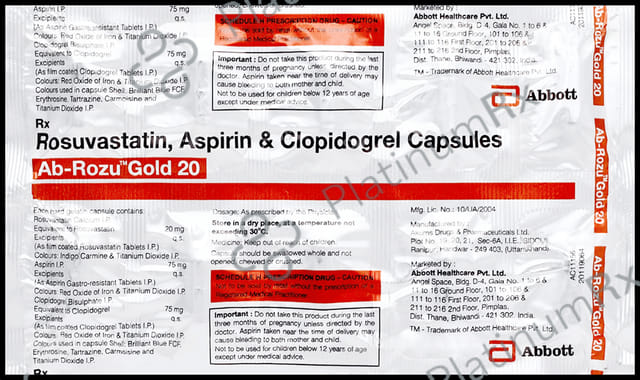 AbRozu Gold 20/75/75mg Capsule 10s