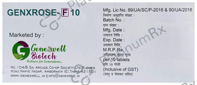 Genxrose F 160/10mg Tablet 10s