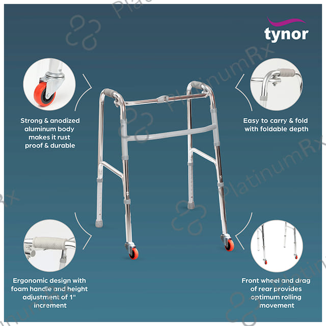Tynor L 28 Walker with Front Wheels Universal