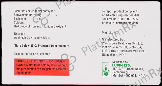 Simlup 20mg Tablet