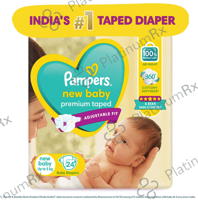 Pampers Taped New Baby Diaper NB 72s