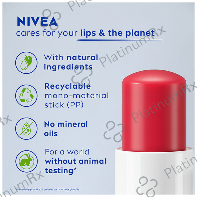 Nivea Lip Balm with Natural Oils - Strawberry Shine