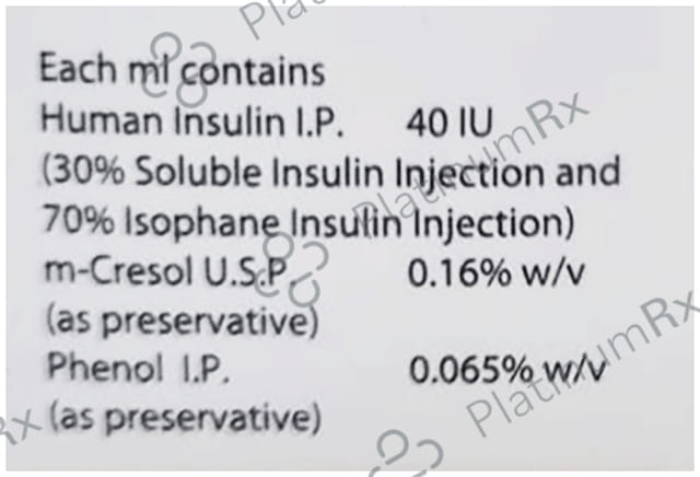 Wosulin CP 30/70 Compliance Pack (40 IU/ml) (1X15ml Vial)