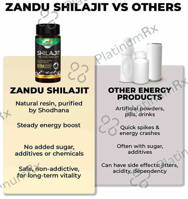 Zandu 500mg Shilajit Capsule 60s