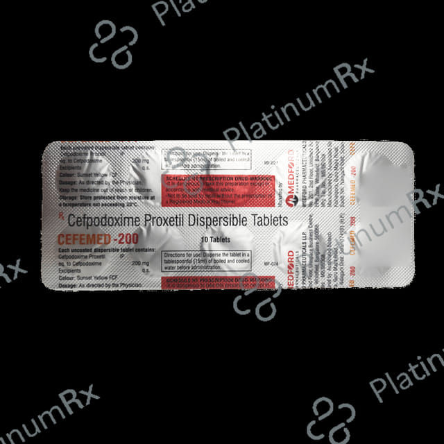 Cefemed 200mg Tablet DT 10s