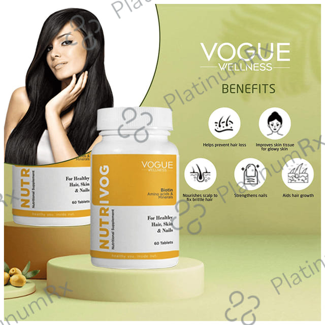Vogue Wellness Nutrivog Biotin 10000mcg Tablet