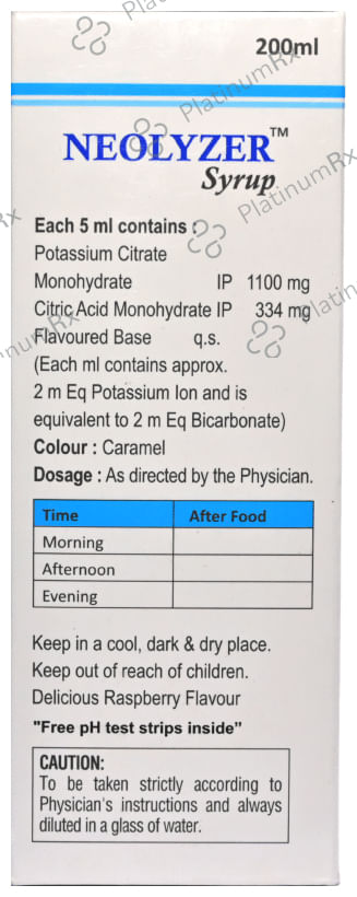 Neolyzer Syrup Sugar Free