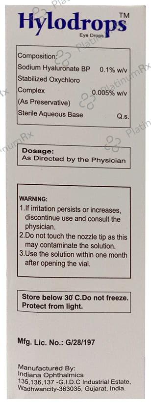 Hylodrops Eye Drop
