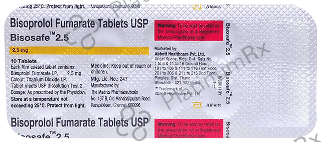 Bisosafe 2.5mg Tablet 10s