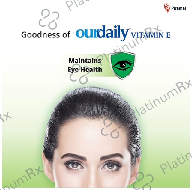 OurDaily Vitamin E 400mg for Skin, Eye & Hair Health - Soft Gelatin Capsule 120 Soft Gelatin Capsule
