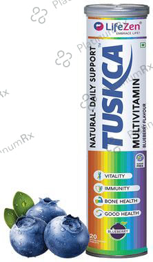 Tuskca Multivitamin Effervescent Tablet Blueberry
