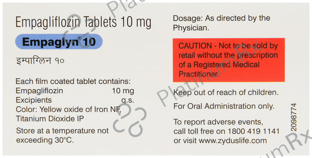 Empaglyn 10mg Tablet 10s